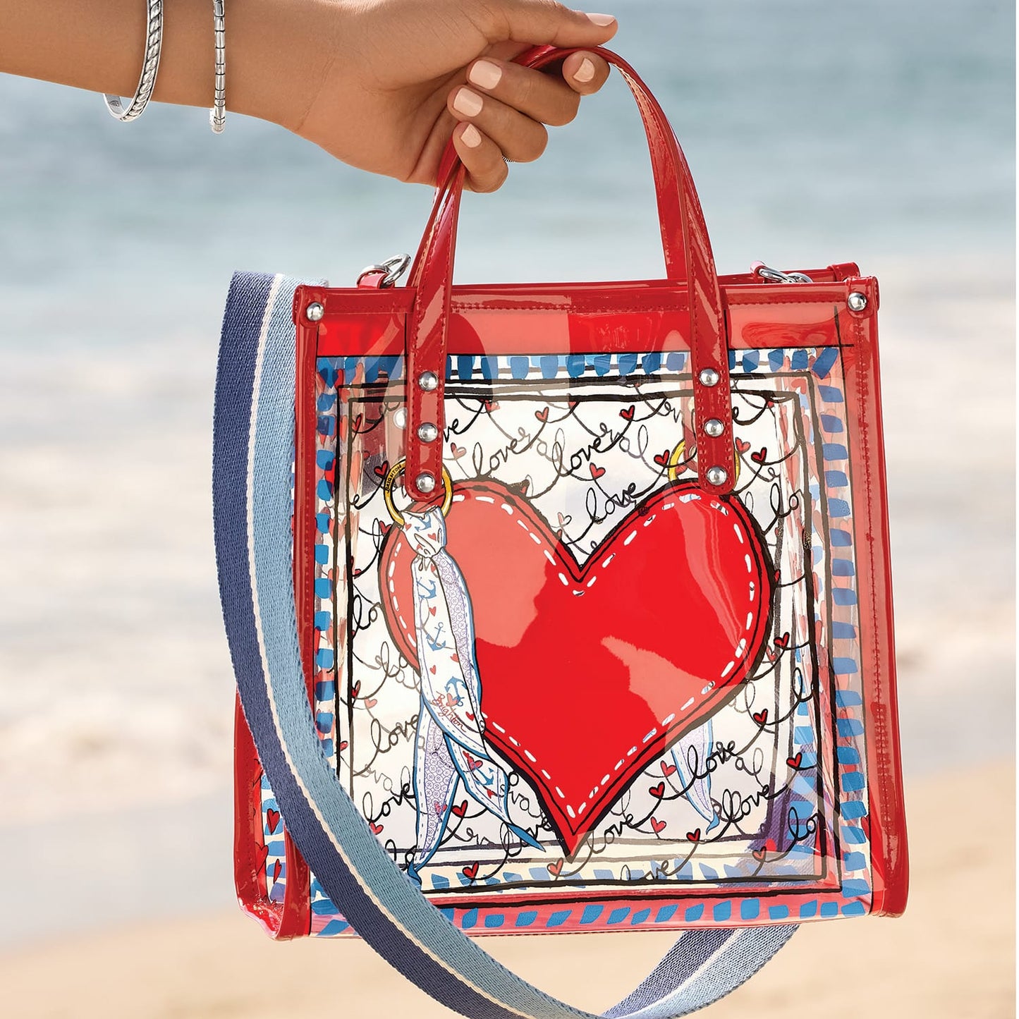 Striped Love Clear Tote