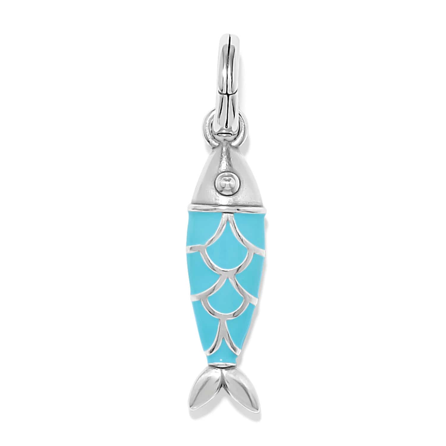 Sun and Sea Fish Charm silver-blue 2