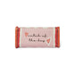 Brighton fabric pouch with pink checkered print, red border, and script text reading catch of the day on a white background