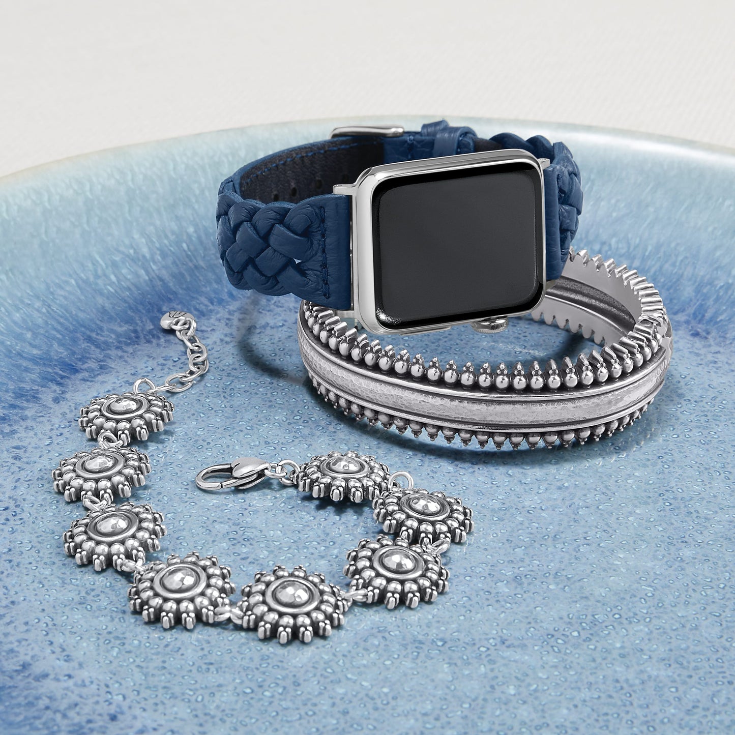 Sutton Braided Leather Watch Band