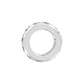 Brighton spacer charm with silver-plated finish and engraved detailing shown from the side on a white background