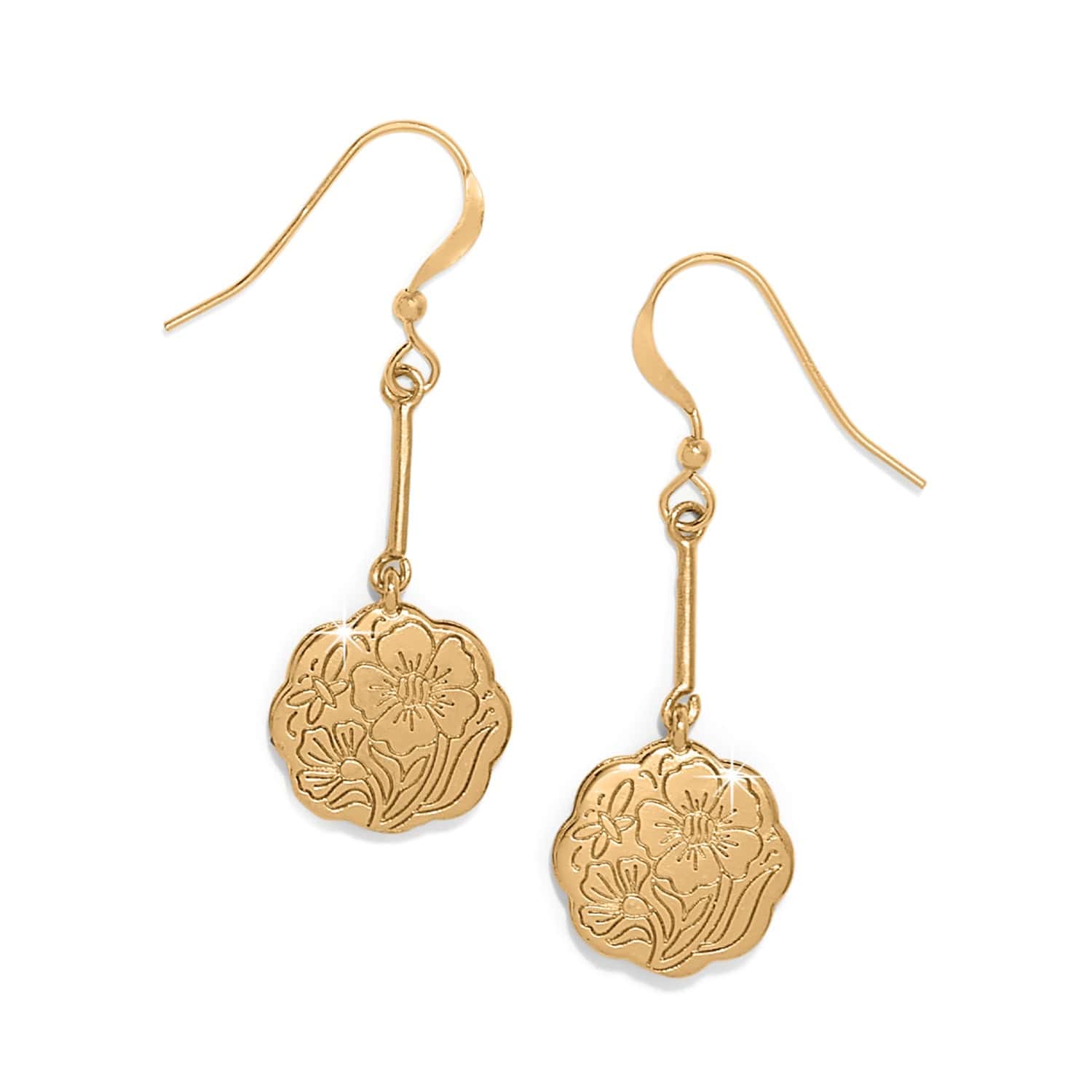 Sydney Poppy French Wire Earrings gold-red 2
