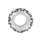 Brighton spacer charm with silver-plated finish and textured link-pattern border around center opening on a white background