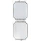 Brighton compact mirror shown open with silver-tone scrollwork frame and engraved logo detail on a white background