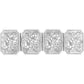 Brighton four-panel folding compact mirror with silver-plated engraved floral design and hinged panels on a white background
