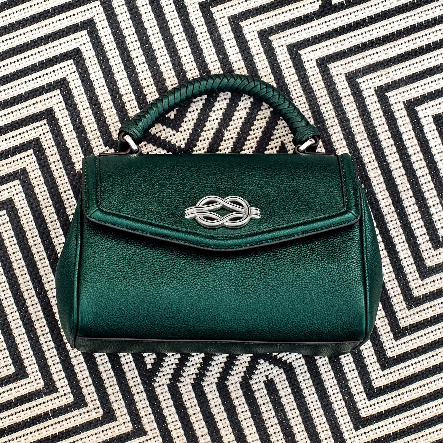 Tatum Small Flap Satchel jewel-green 5