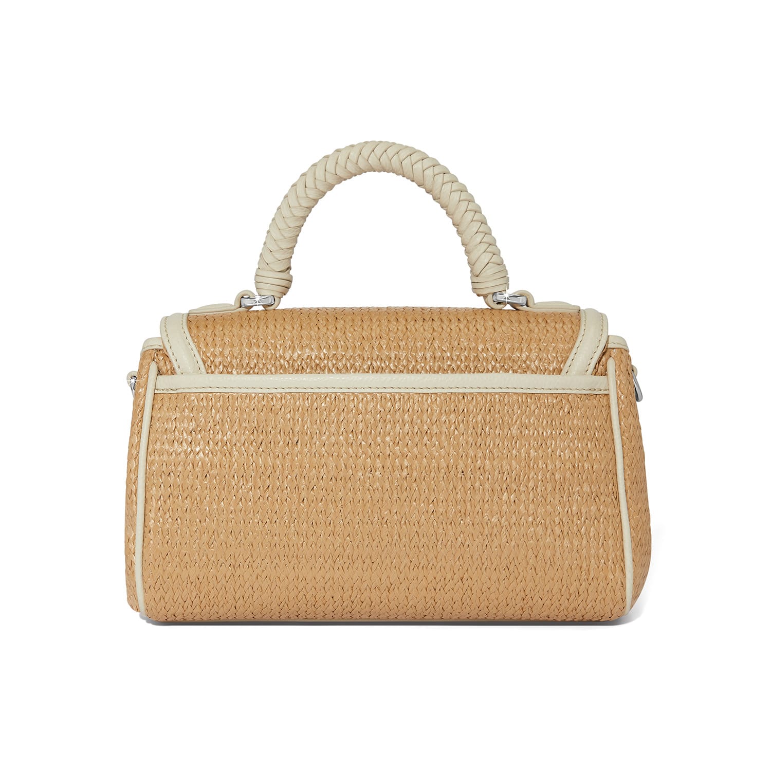 Tatum Straw Flap Satchel shoe-white 3