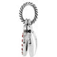 Brighton charm shown from the side with silver-tone rope-textured loop and red enamel accents on a white background