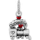 Brighton train charm with Chattanooga banner, red enamel hearts, and silver-tone finish on a white background