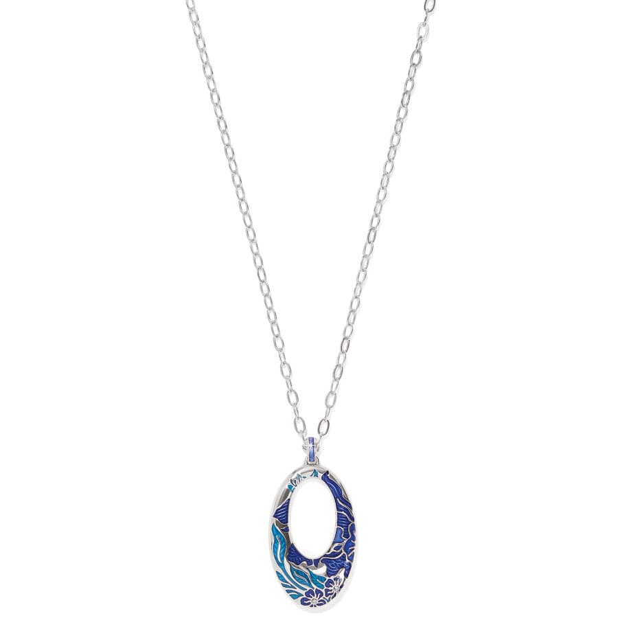 Terra Blue Hoop Necklace silver-blue 1