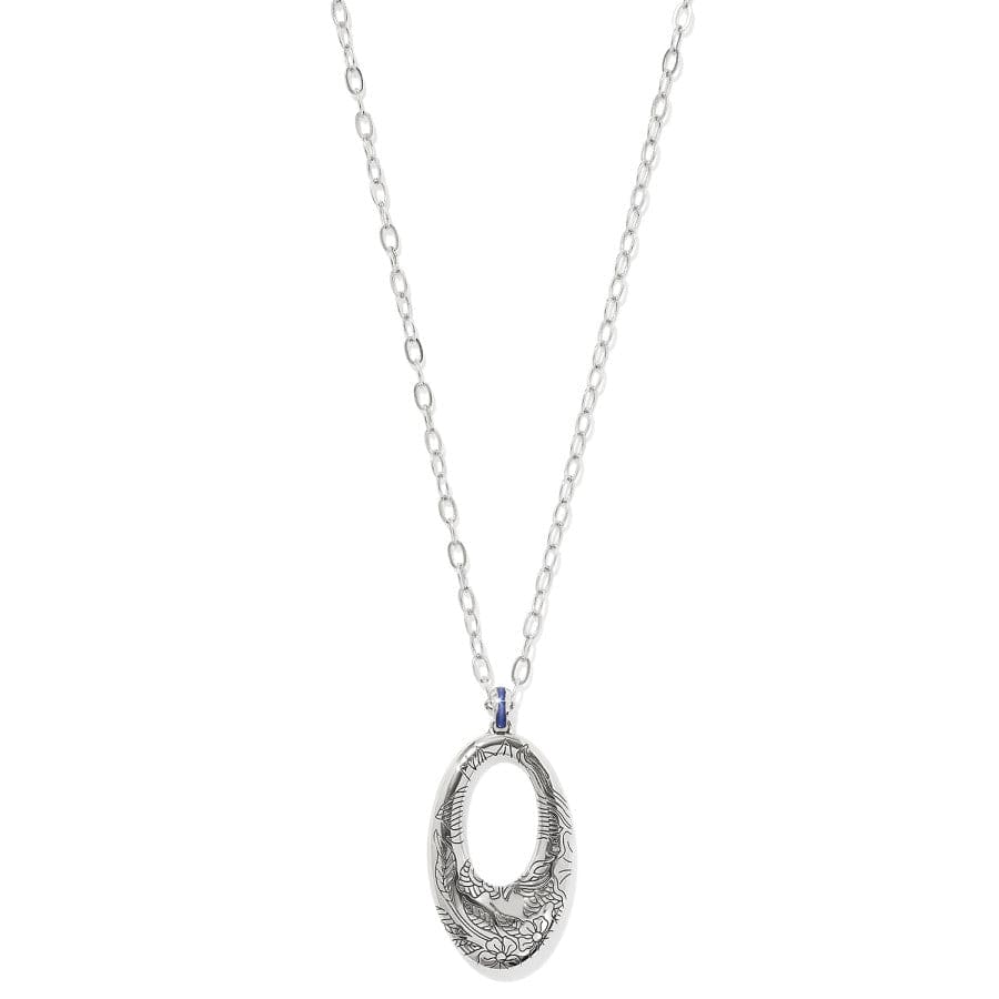 Terra Blue Hoop Necklace silver-blue 5