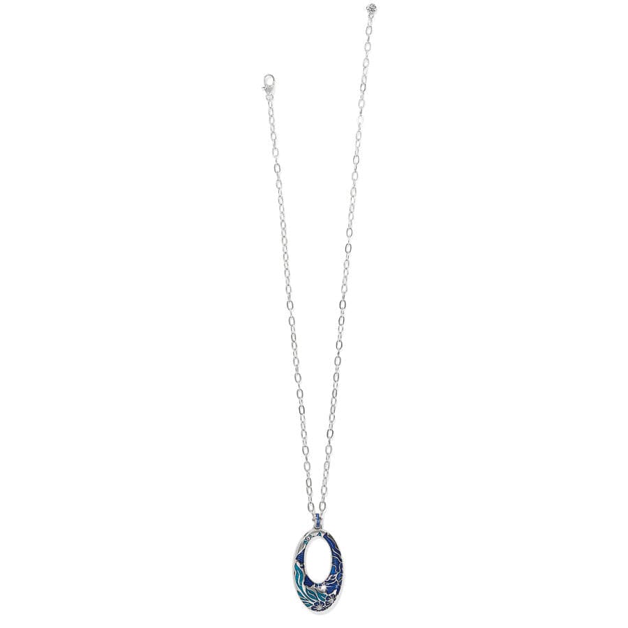 Terra Blue Hoop Necklace silver-blue 2