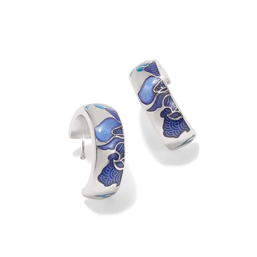 Terra Hoop Earrings silver-blue 1