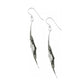 Brighton drop earrings with elongated silver-plated diamond-shaped design and ornate scrollwork detail on a white background