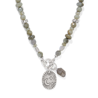 Token Charm Labradorite Necklace