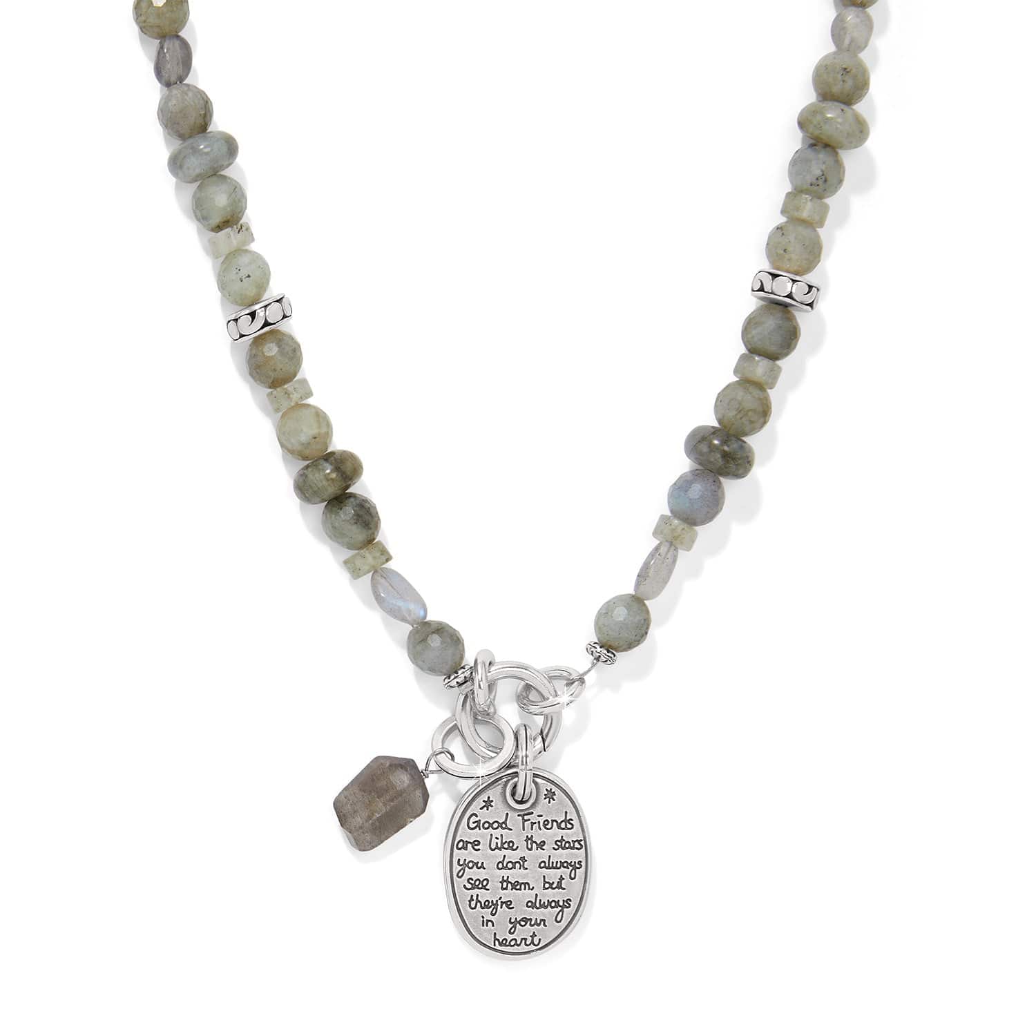 Token Charm Labradorite Necklace silver-gray 2