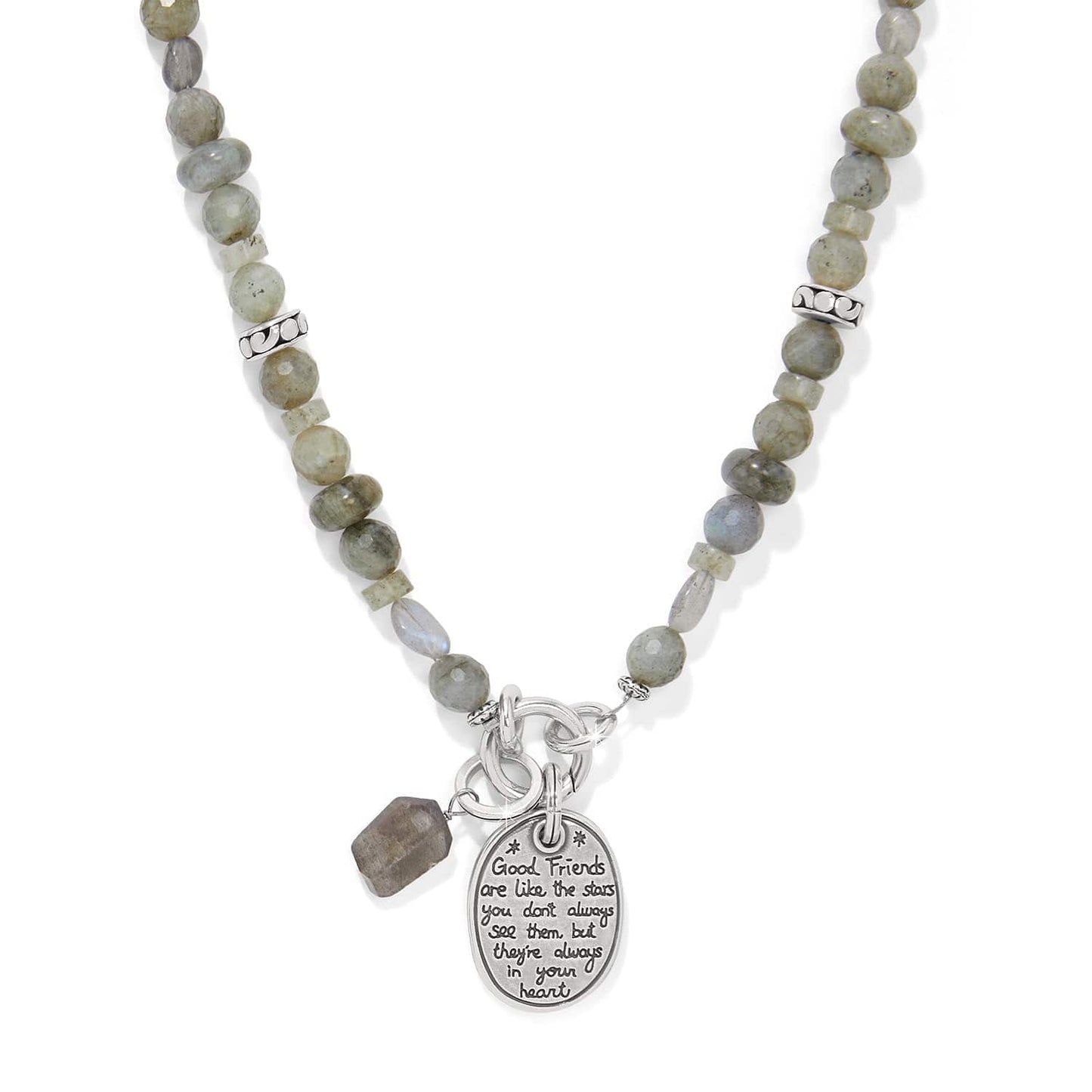 Token Charm Labradorite Necklace