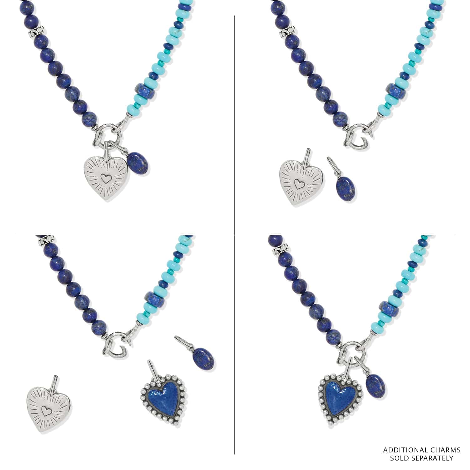 Token Charm Lapis Turquoise Necklace - Brighton