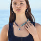 Token Charm Lapis Turquoise Necklace