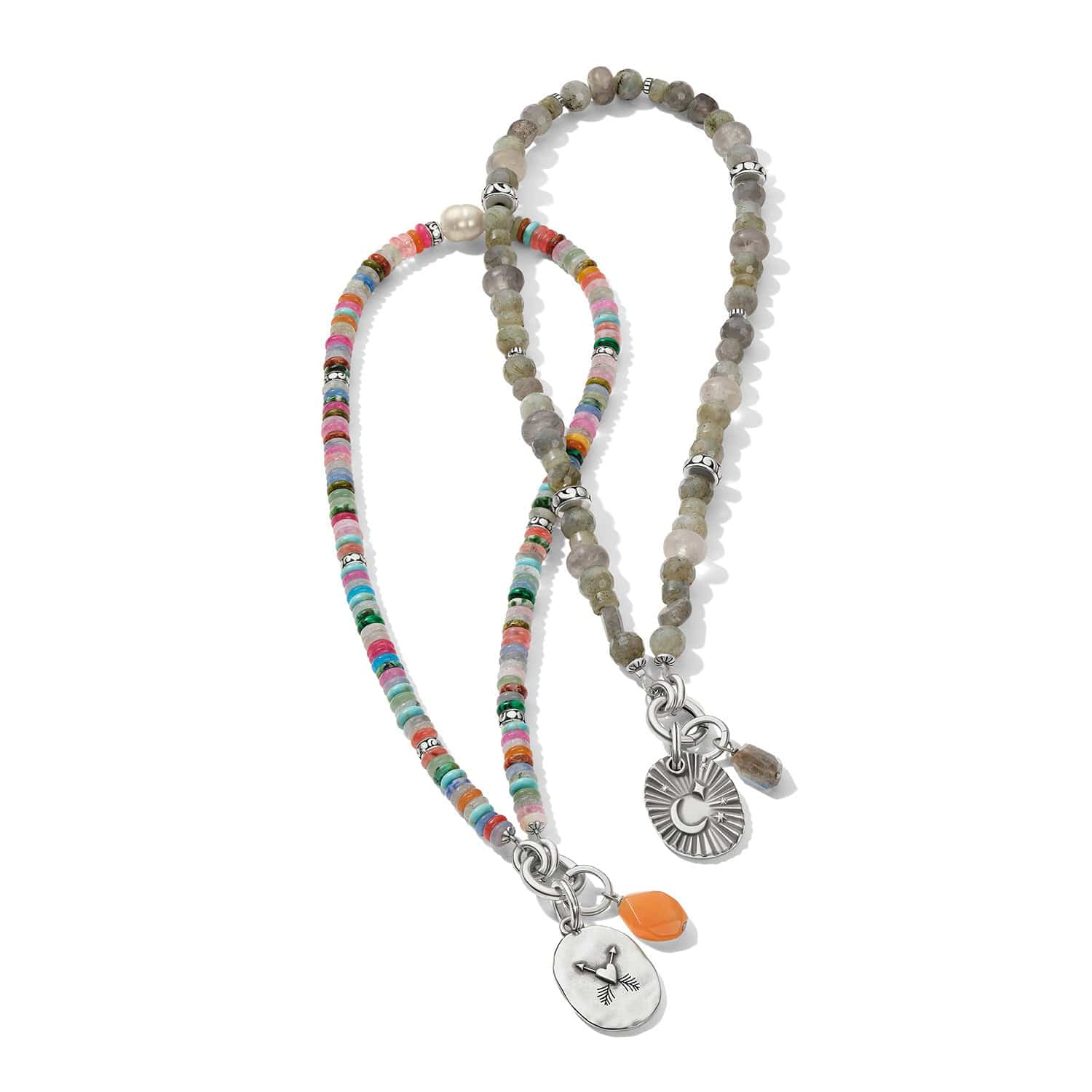 Token Charm Mix Gemstone Necklace silver-multi 5