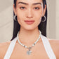 Token Charm Pearl Necklace