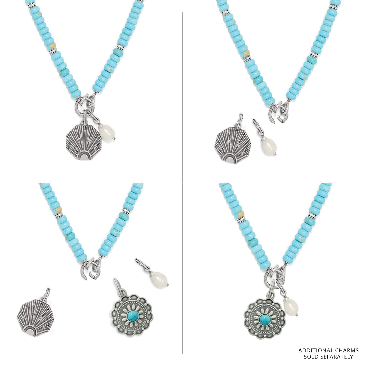 Token Charm Turquoise Necklace - Brighton