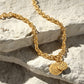Token Lavish Link Round Charm Necklace