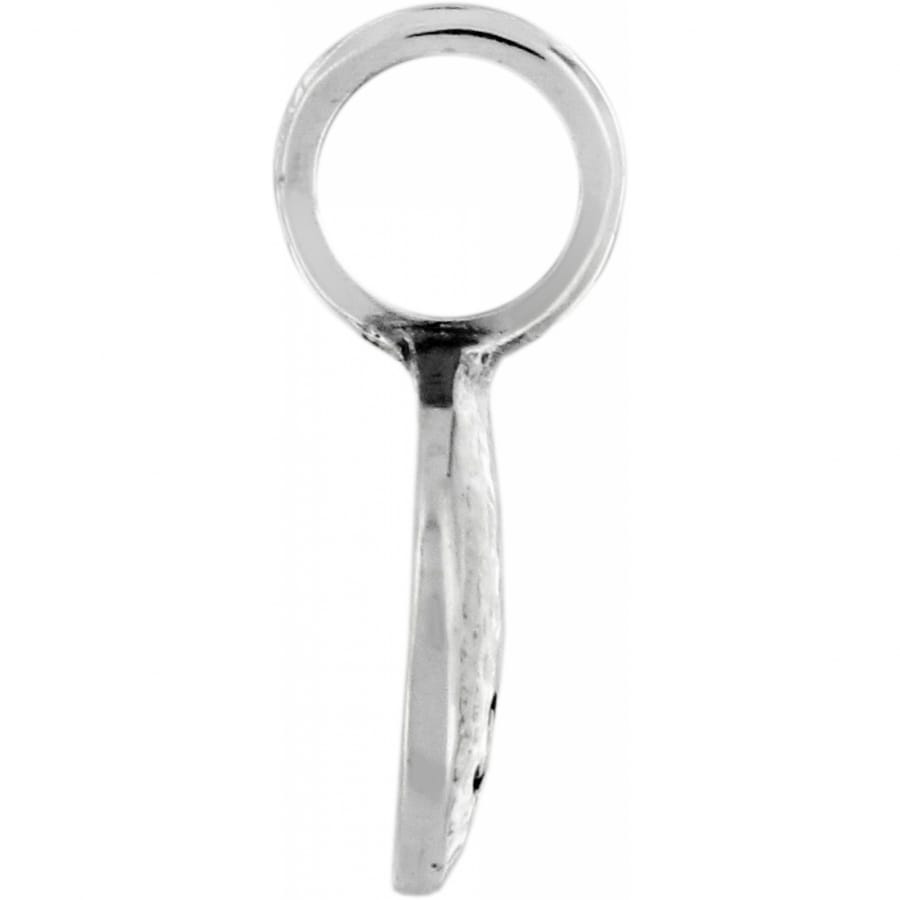 Brighton ring shown from the side with silver-plated finish and polished round band on a white background