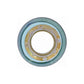 Brighton round component with brushed gold finish, green outer ring, and circular center opening on a white background