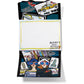 Brighton notepad with illustrated travel print featuring New York taxi, city scenes, and two stylish girls on a white background