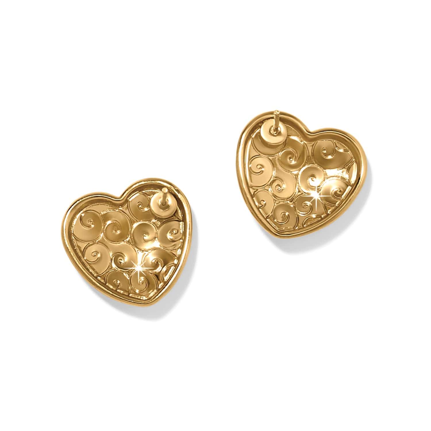 Trianon Heart Small Post Earrings gold 2