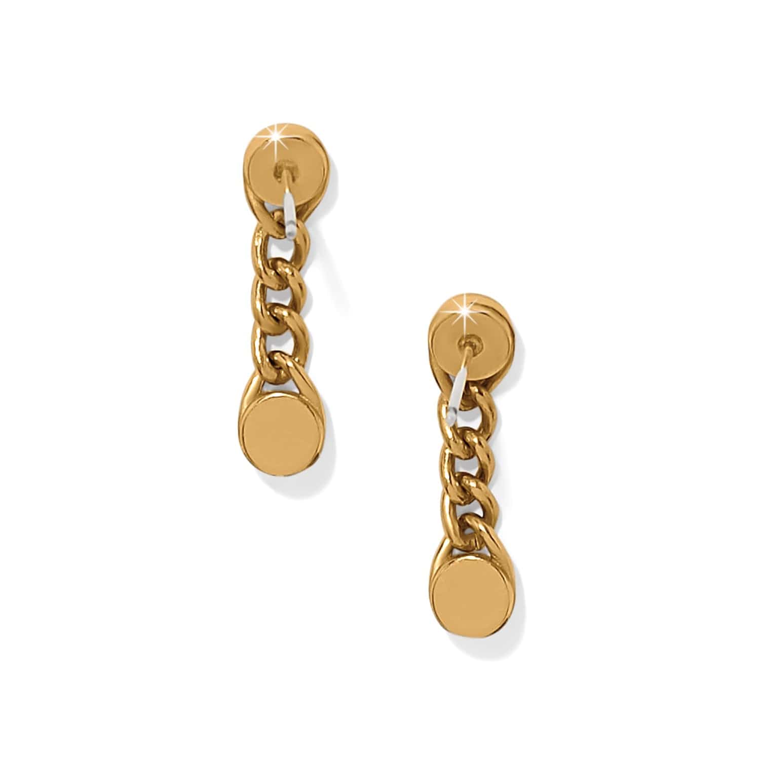 Trust Life Post Drop Earrings gold 2