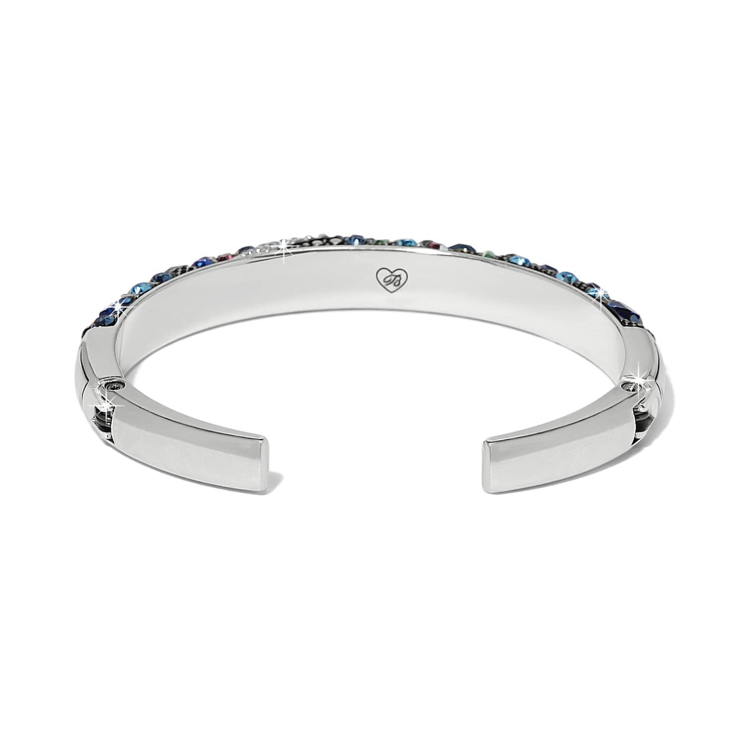 Trust Your Journey Double Hinged Bangle silver-blues 9