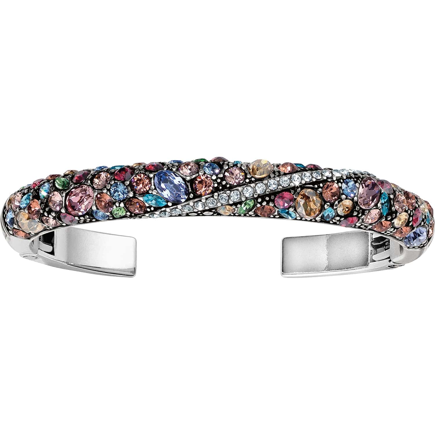 Trust Your Journey Double Hinged Bangle silver-pastel-multi 2