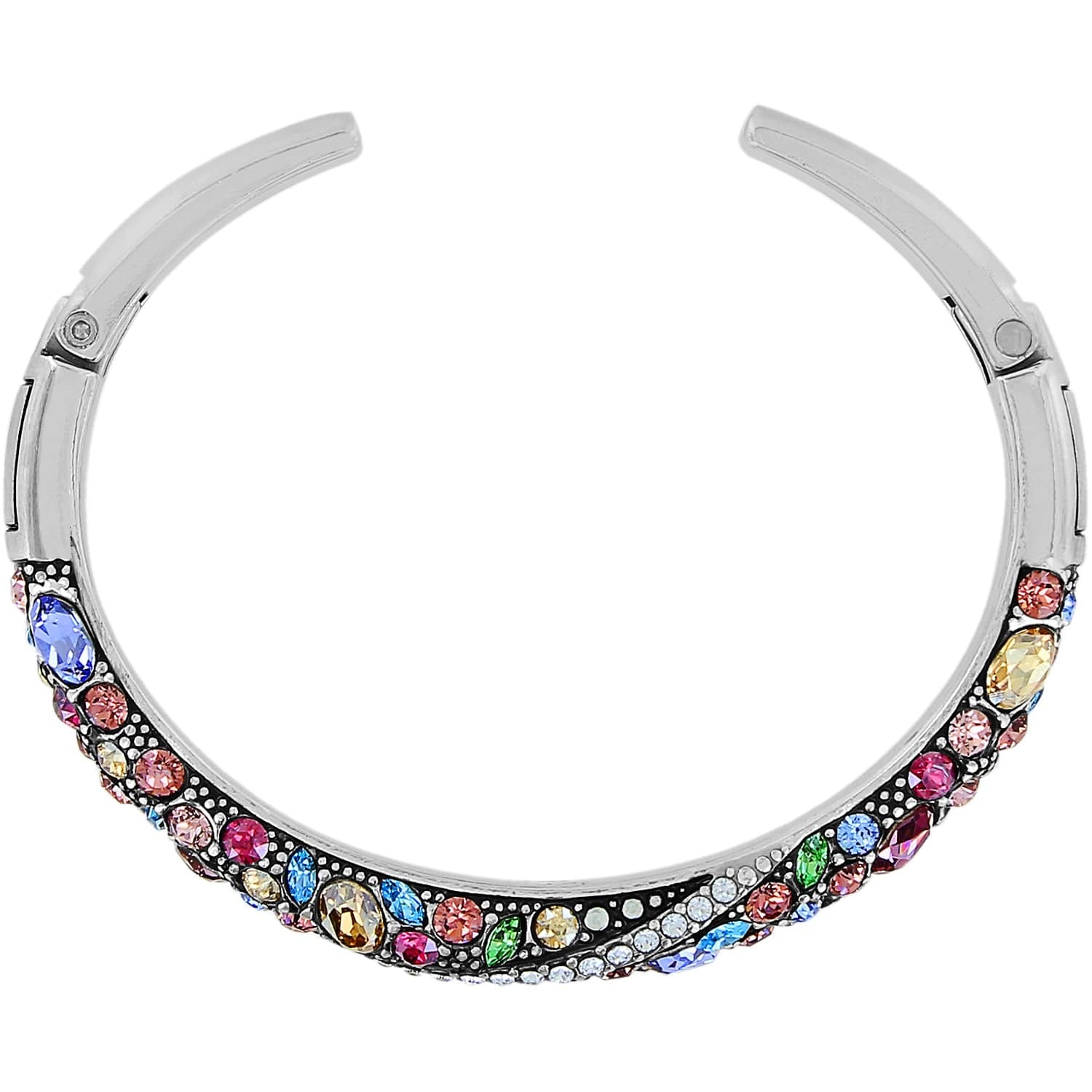 Trust Your Journey Double Hinged Bangle silver-pastel-multi 3