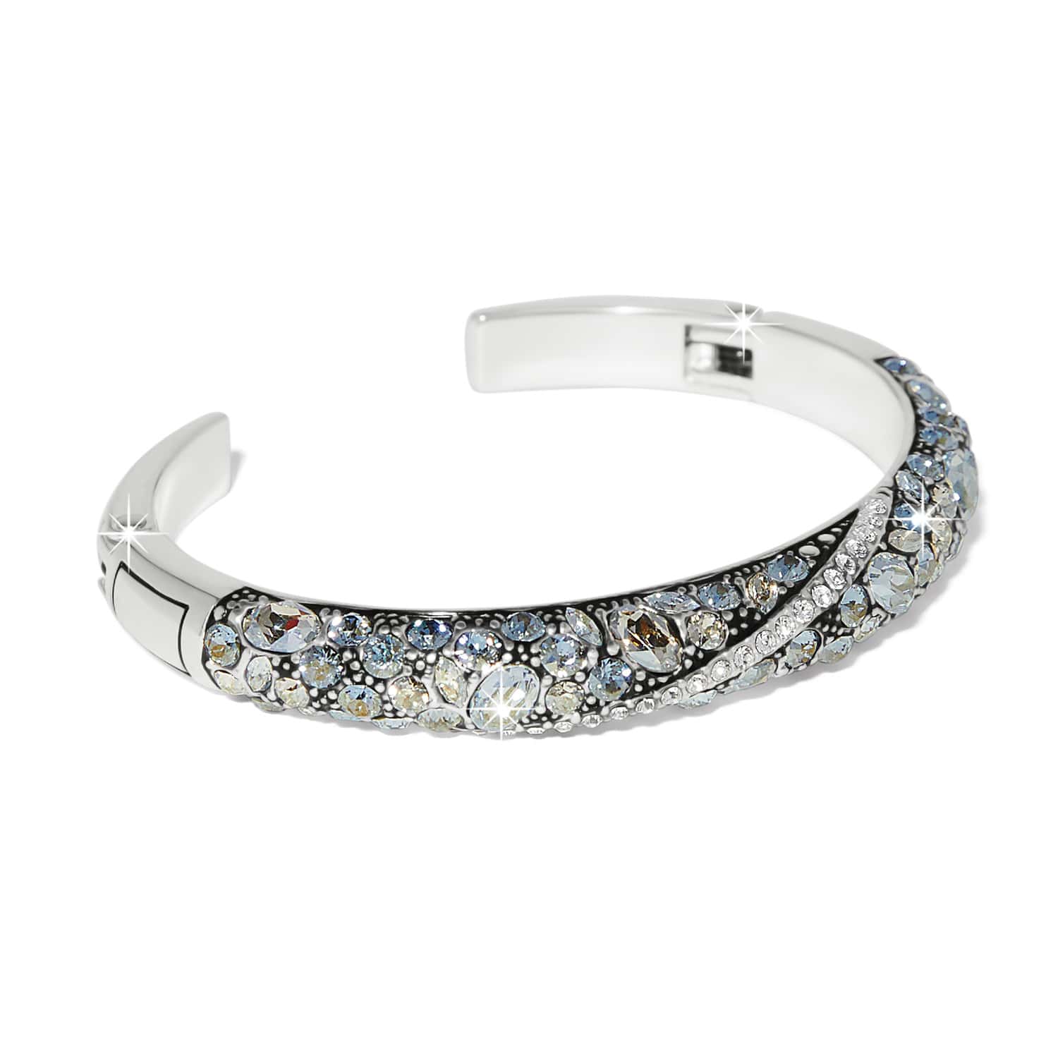 Trust Your Journey Double Hinged Bangle silver-sky 1