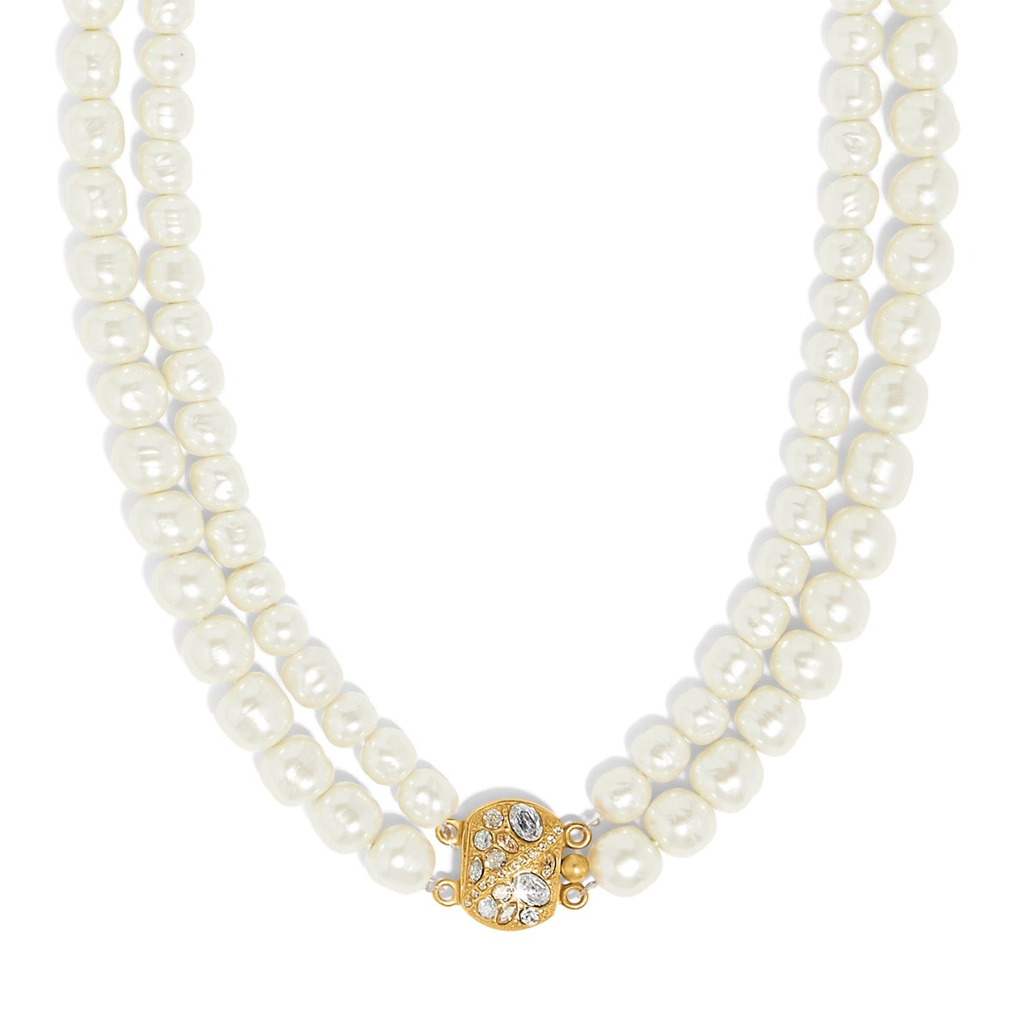 Trust Your Journey Double Pearl Necklace - Brighton