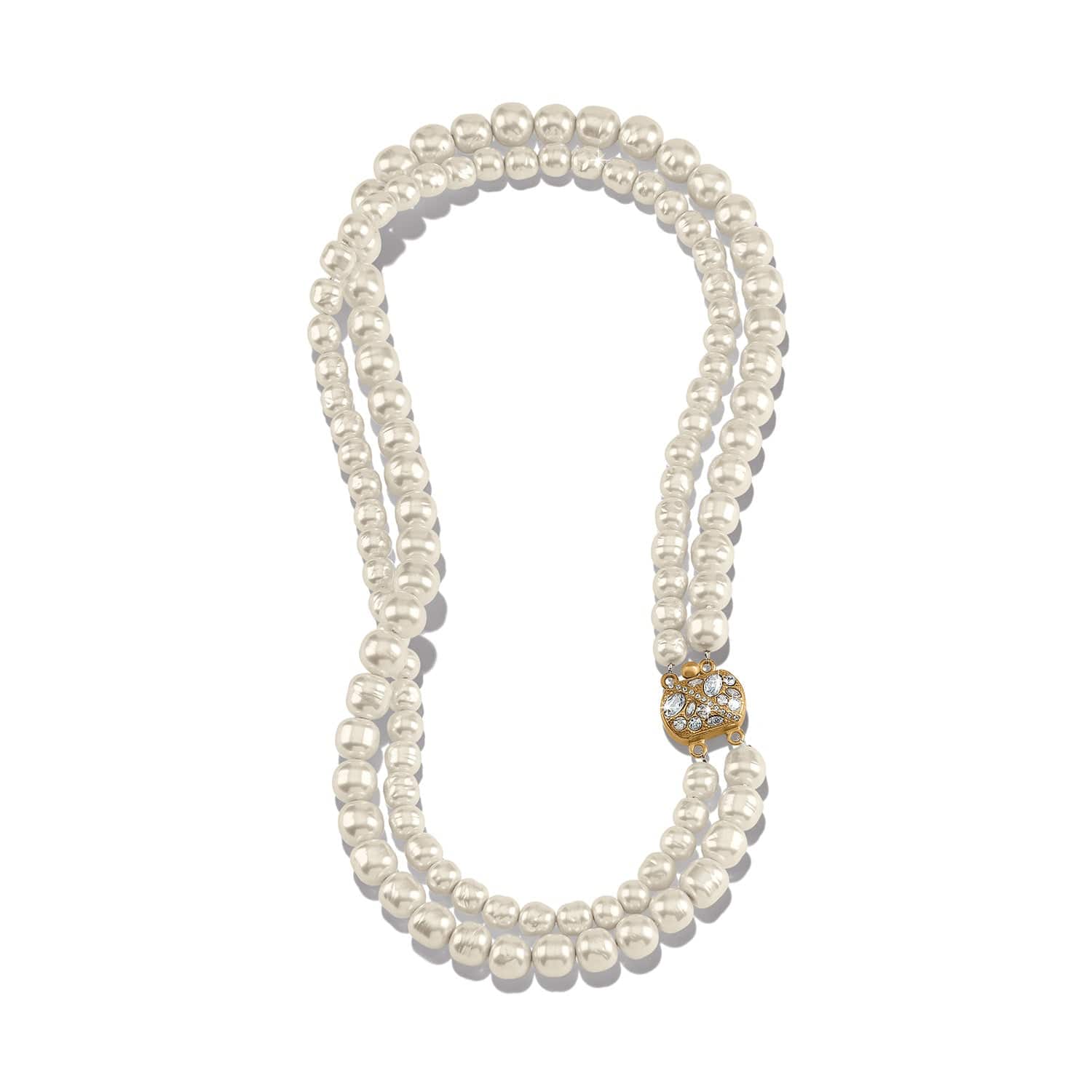 Trust Your Journey Double Pearl Necklace - Brighton