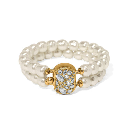 Trust Your Journey Double Pearl Stretch Bracelet
