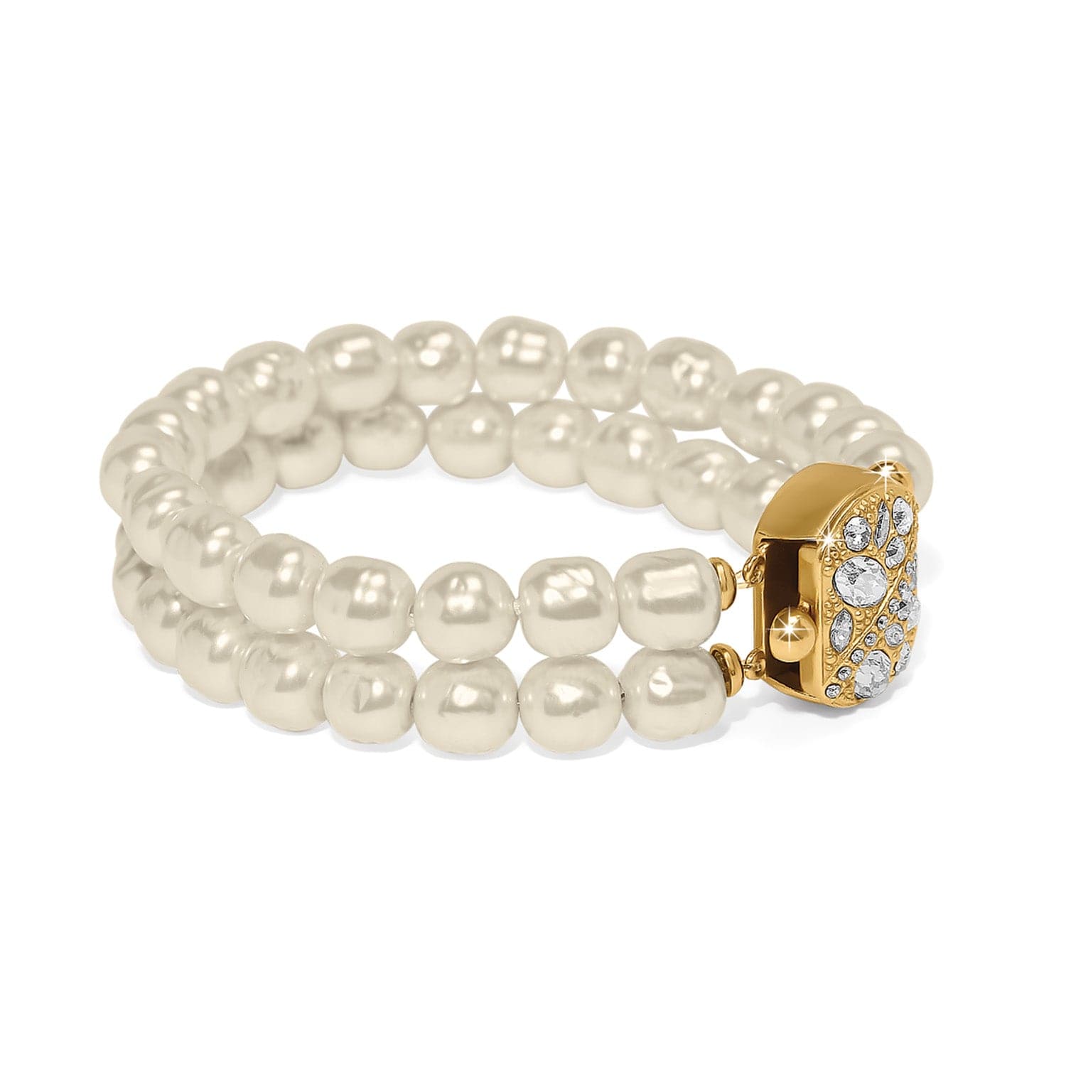 Trust Your Journey Double Pearl Stretch Bracelet silver-pearl 2