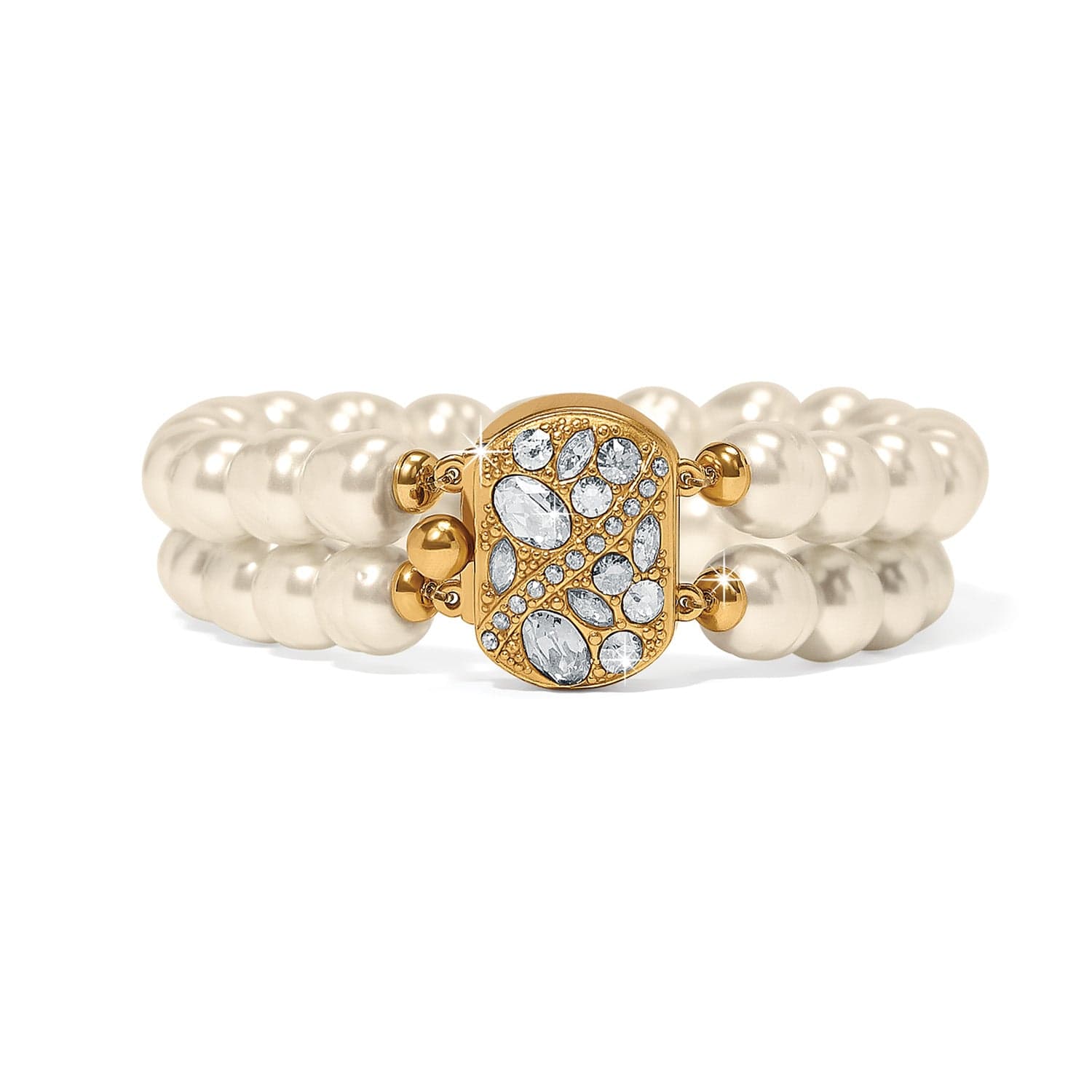 Trust Your Journey Double Pearl Stretch Bracelet silver-pearl 4