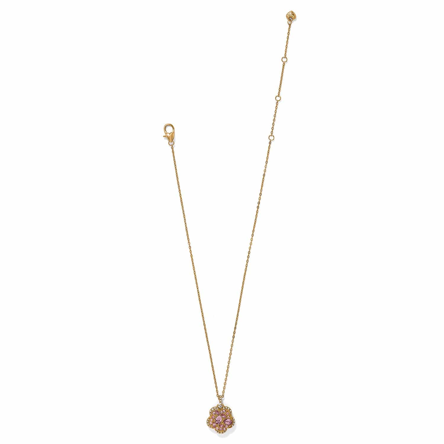 Trust Your Journey Flower Necklace gold 3