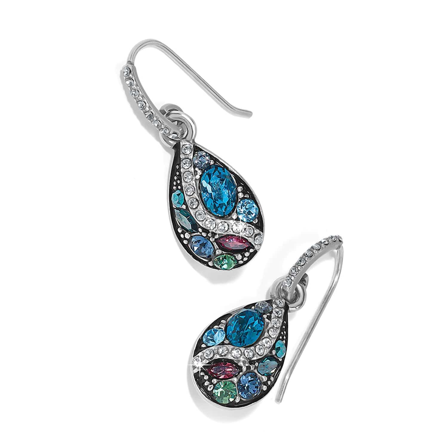 Trust Your Journey French Wire Earrings silver-blues 3