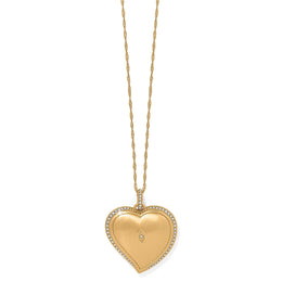 [Brighton] Trust Your Journey Golden Heart Necklace main image 1