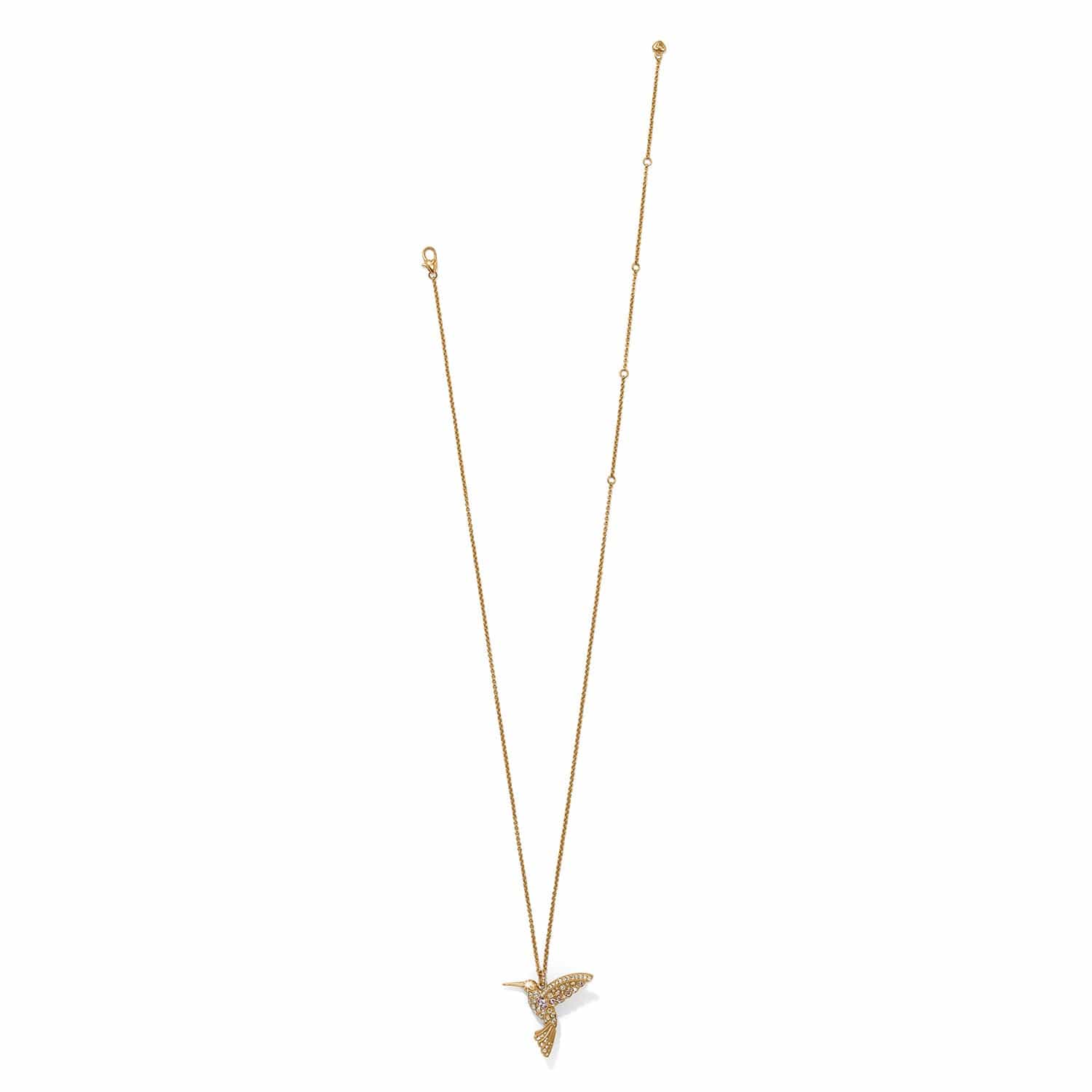 Trust Your Journey Golden Hummingbird Necklace gold-multi 3
