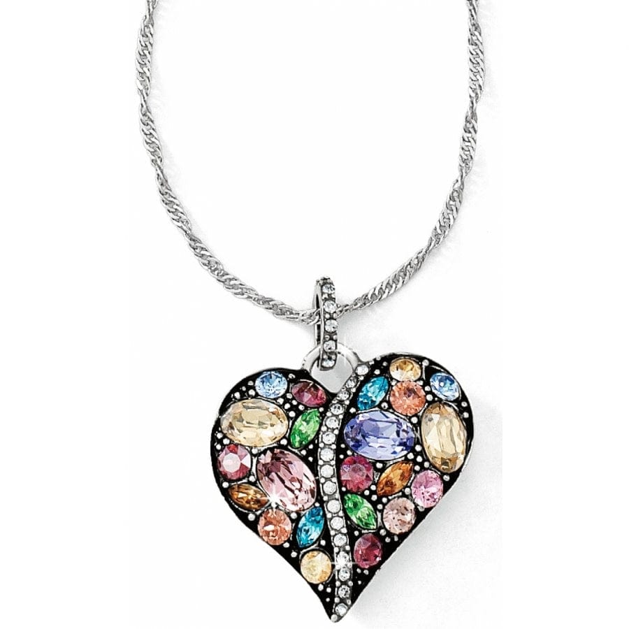 Trust Your Journey Heart Necklace silver-pastel-multi 1