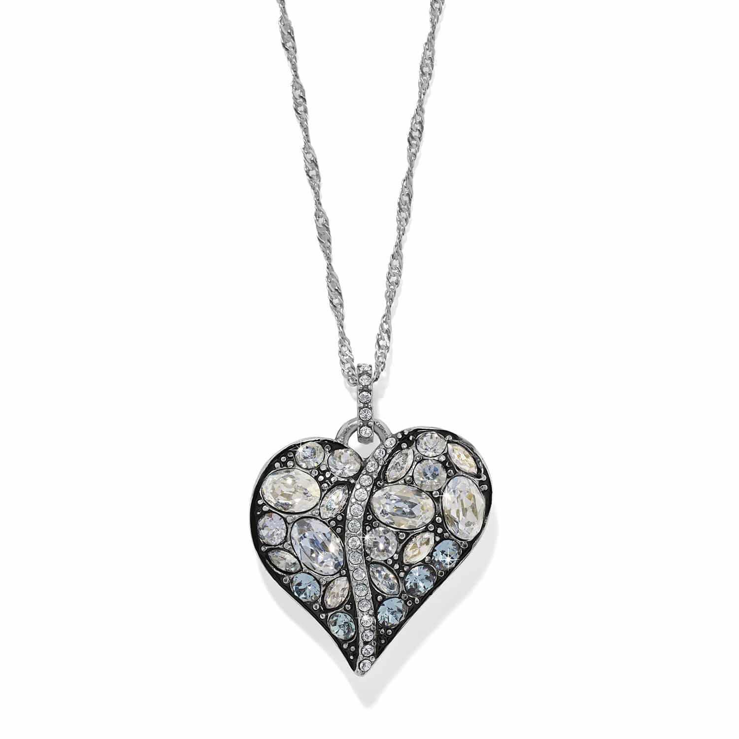 Trust Your Journey Heart Necklace silver-sky 1