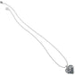 Brighton pendant necklace with silver-plated chain and crystal-encrusted heart pendant in blue tones on a white background