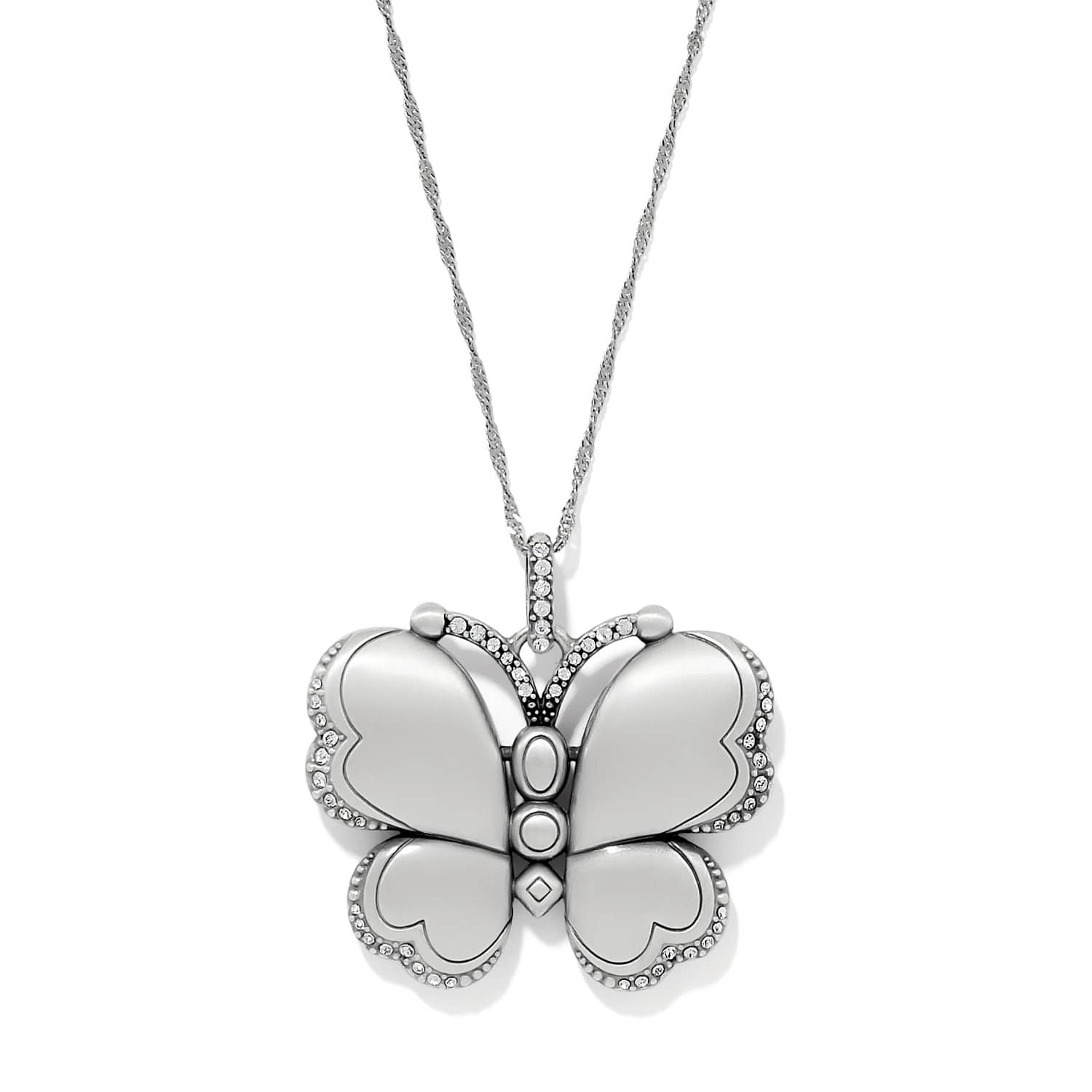 Trust Your Journey Large Butterfly Necklace silver-sky 6