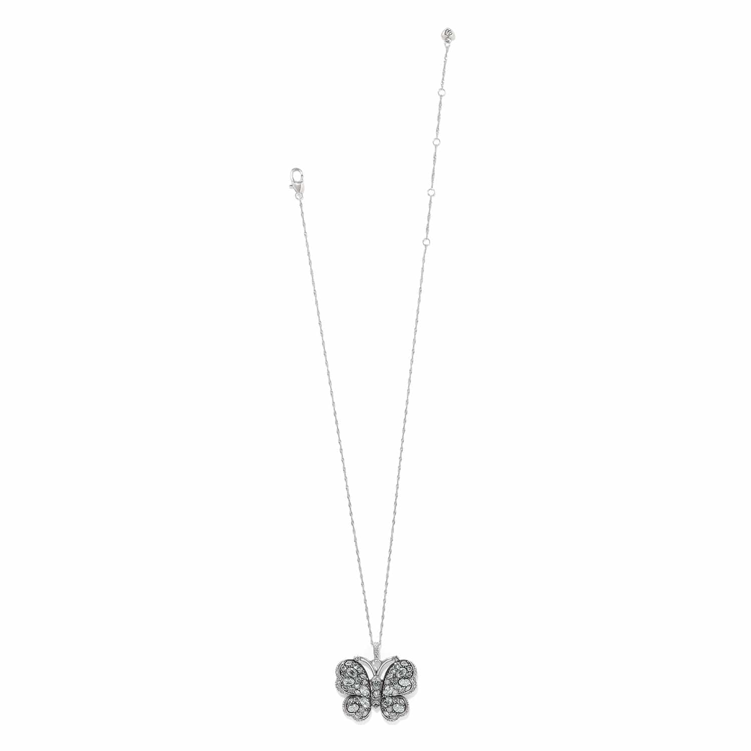 Trust Your Journey Large Butterfly Necklace silver-sky 7